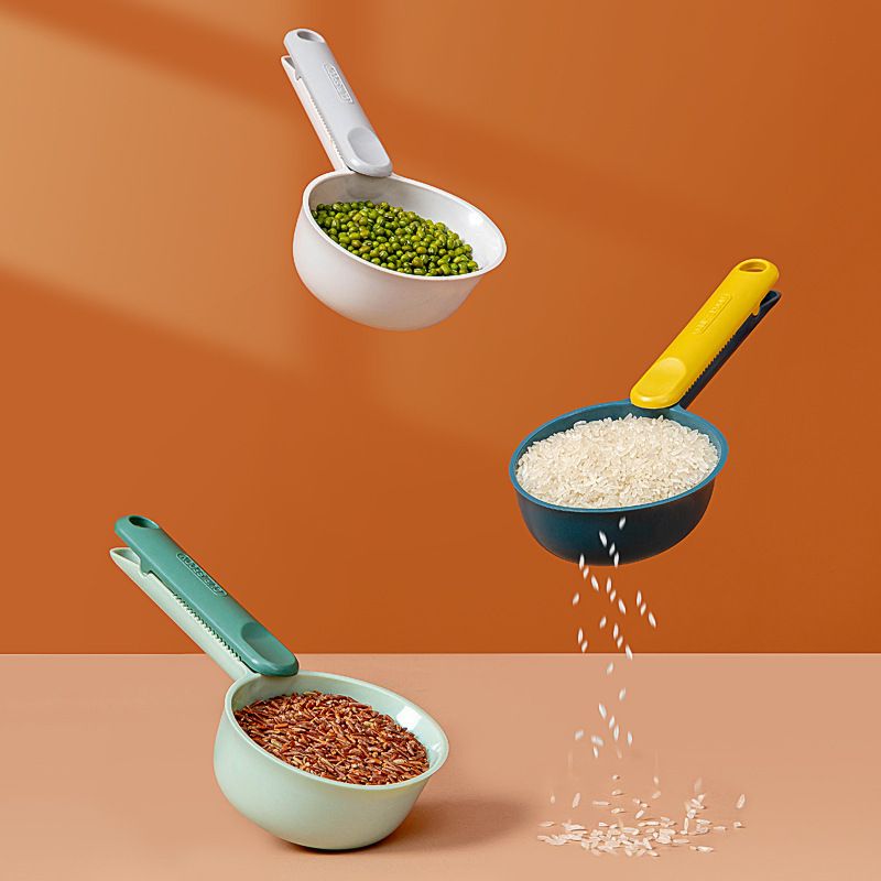 Multi-functional flour, grains and cereals cup measuring spoon for export