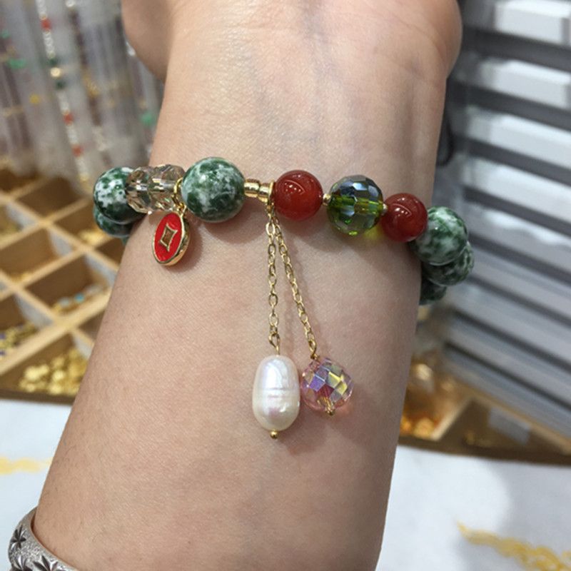 The surface of the Liangcaijing jewelry natural Hetian jade bracelet is smooth and fine Specification image