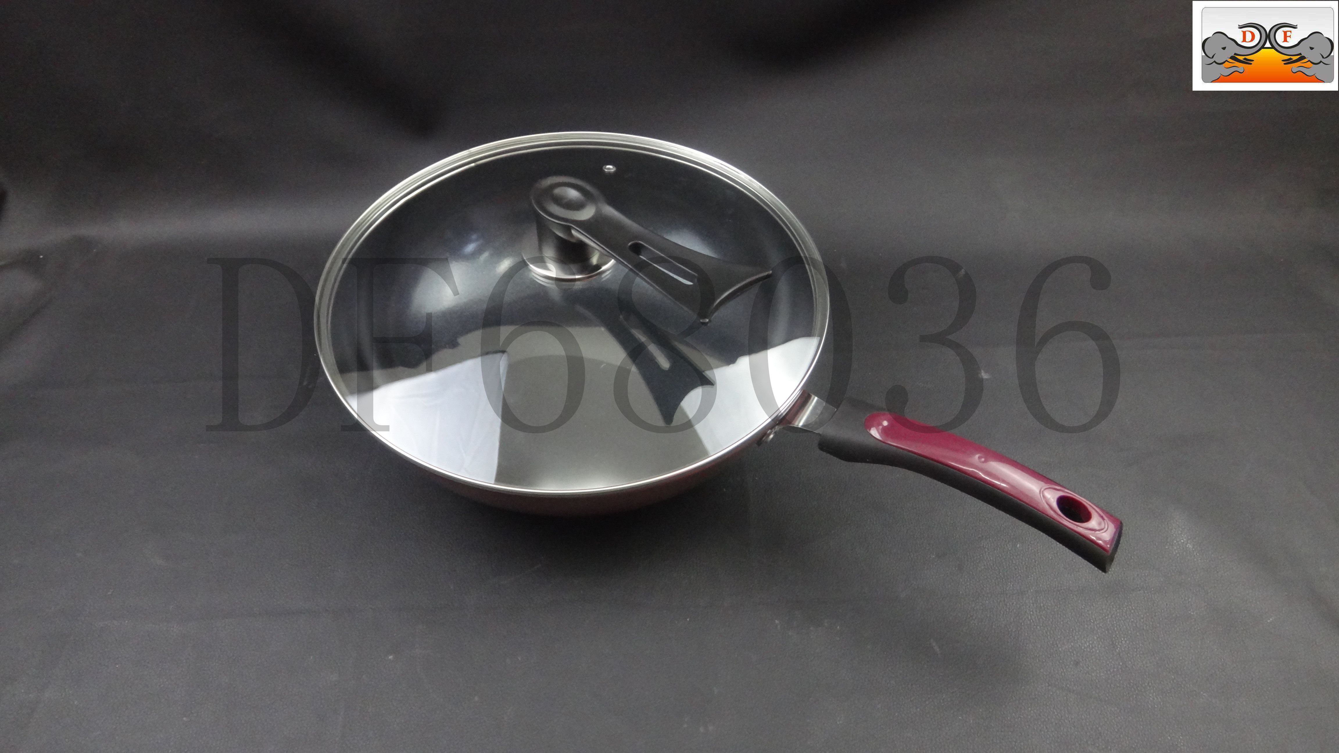 DF TRADING HOUSE DF68036 Ceramic crystal solid wok, durable and non-stick, a great choice for daily household use