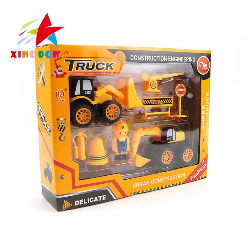 Children's toy recoil engineering vehicle sliding car details Picture