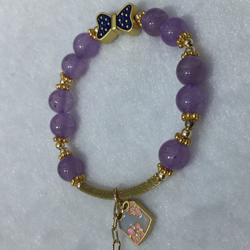 The bright crystal jewelry natural amethyst bracelet has vivid colors and abundant water content Item Picture