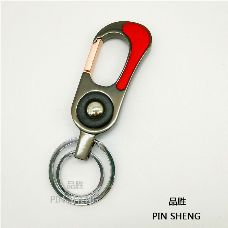 Pisen 8222A Colorful Gun Gold Keychain for Men and Women, Business Household Keychain Ring 15051.15052, Popular gift for personal use, Good quality details Picture