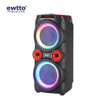 ewtto 便携式户外拉杆音箱双十寸无线音箱