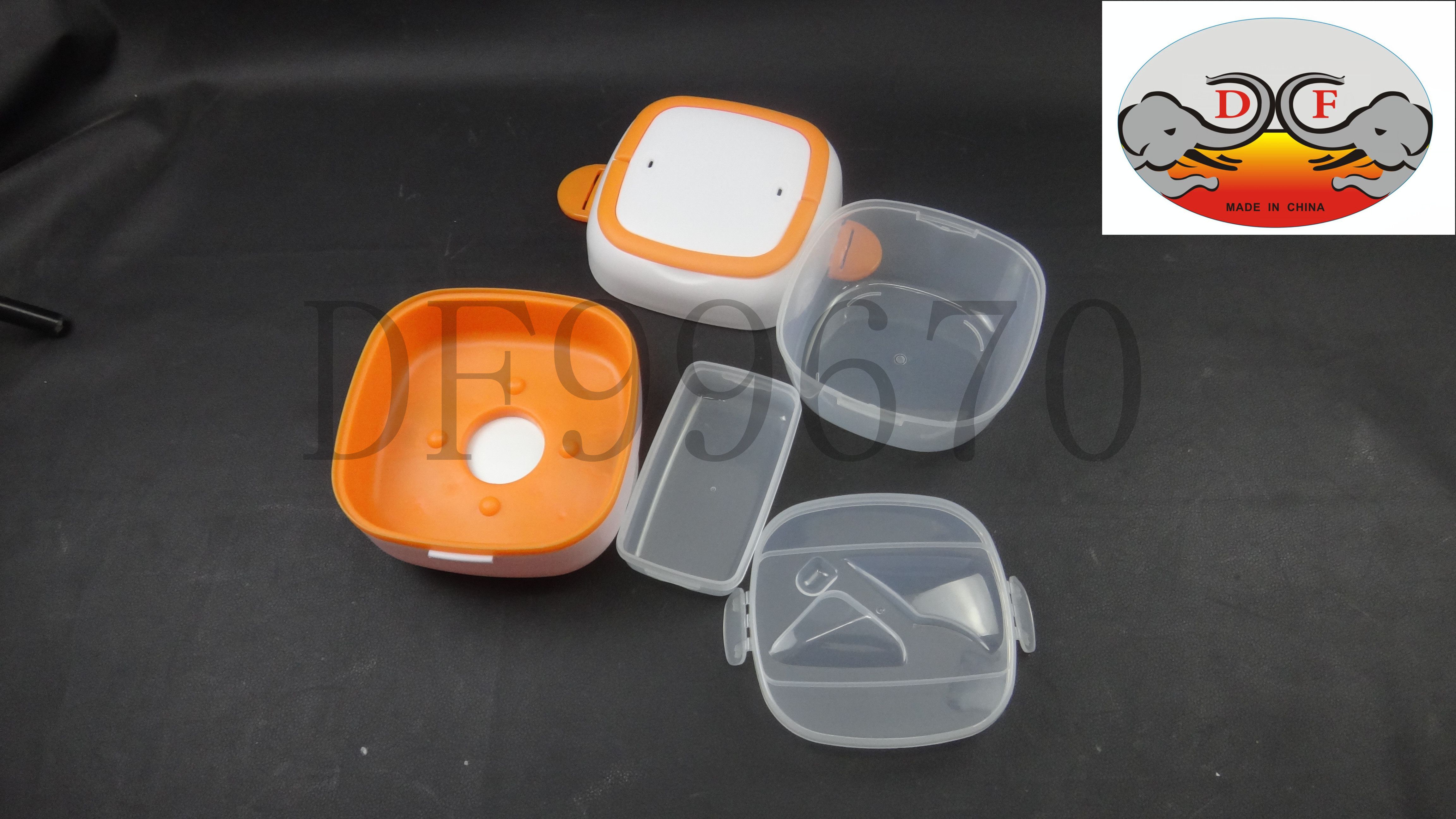DF TRADING HOUSE DF99670 Single-layer plastic inner liner portable rice cooker box, a great companion for daily use and travel at home