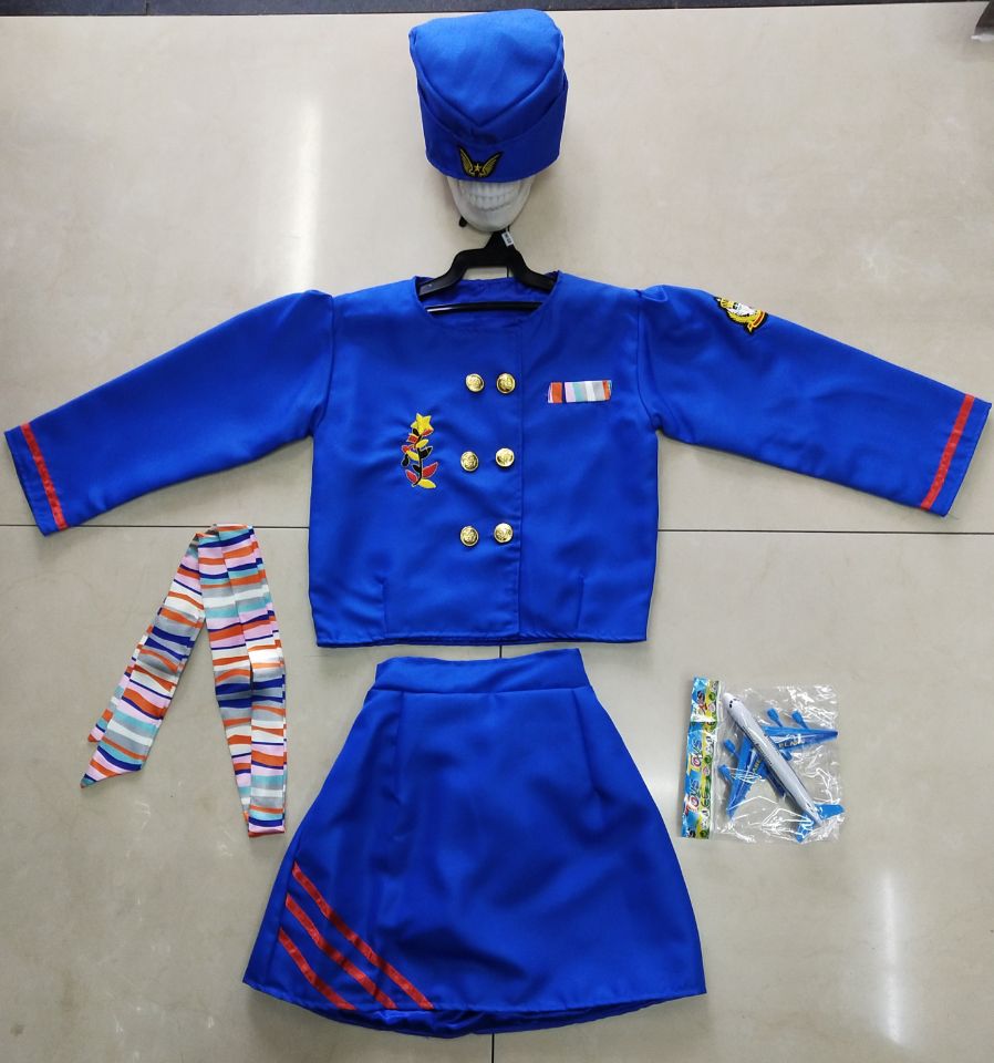 K-0024小空姐服表演服装节日服装舞会服装派对服装衣夹,PE袋包装,单色详情图2