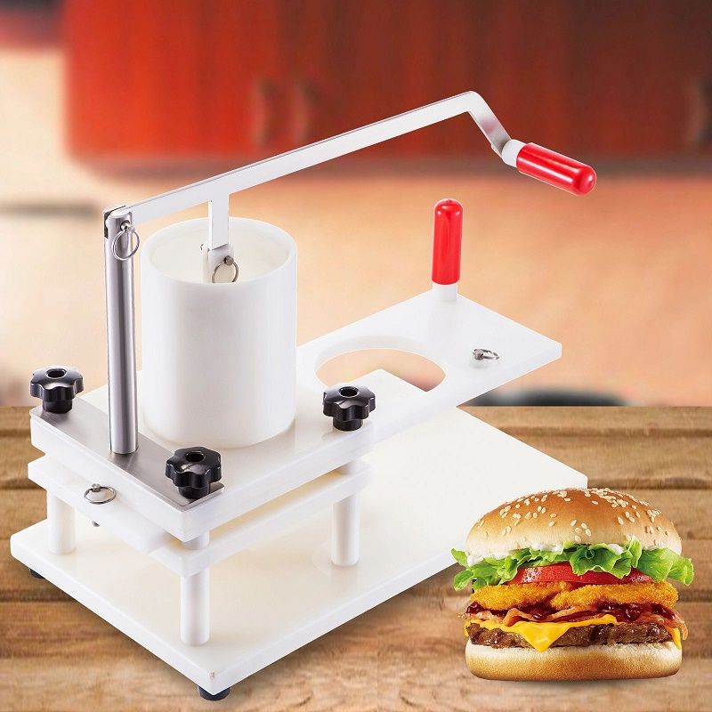 The new type of plastic hamburger forming machine, export hand-pressed PE hamburger machine and meat Patty making machine Application Scenario