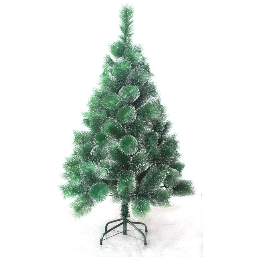 【源头工厂批发】1.5M绿色豪华加密白点松针圣诞树装饰品商场酒店装饰 粘白松针松针圣诞装饰