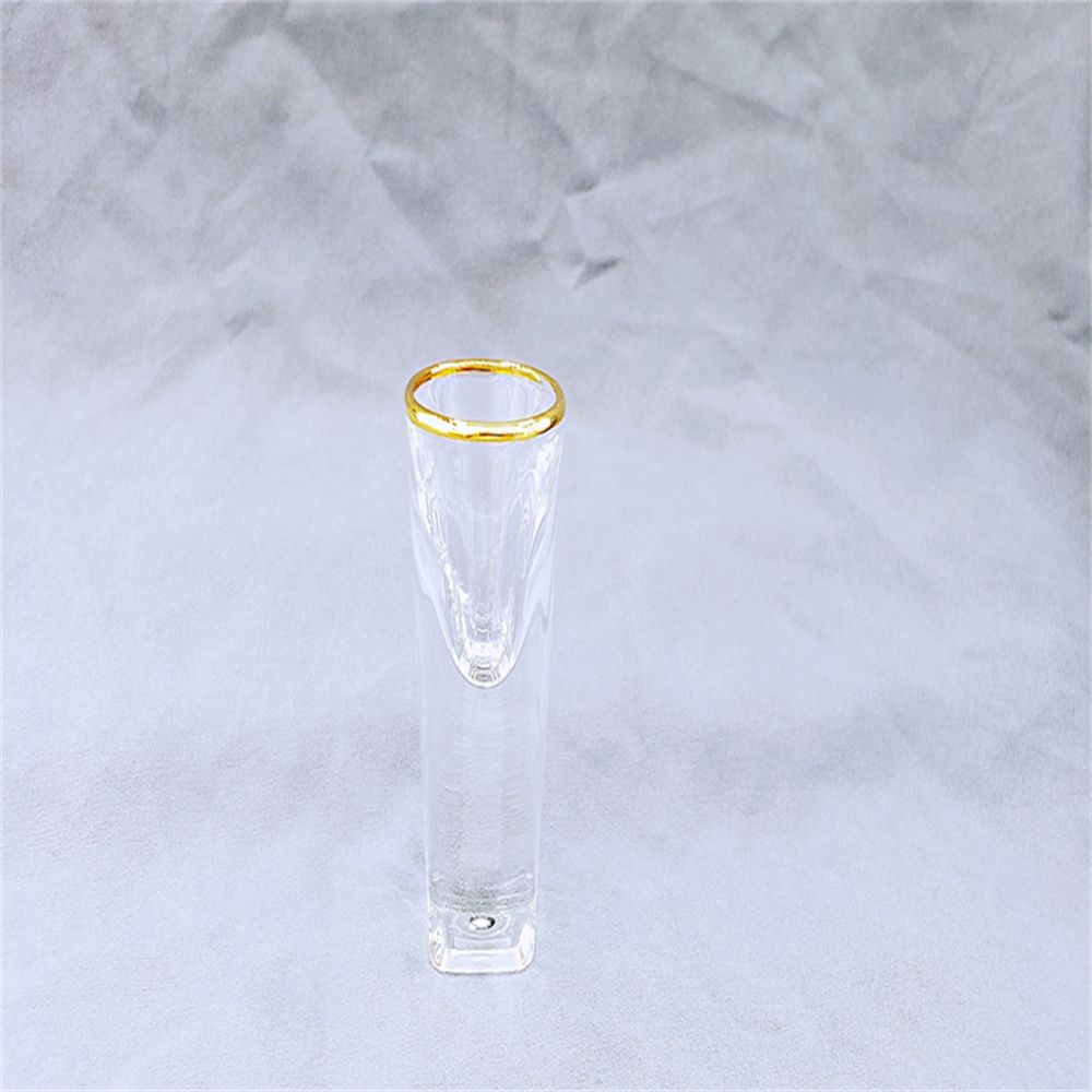 水晶玻璃无铅白酒杯/描金边白酒杯子/茅台小酒杯  子弹杯产品图