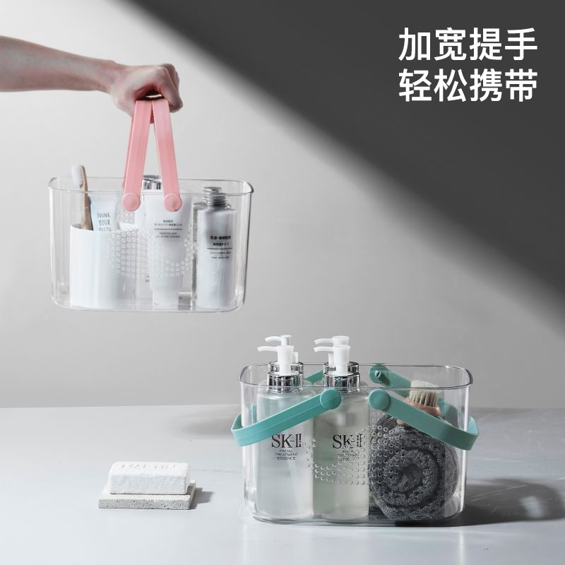 Little Whale hand-held basket, bath basket, bathroom, dormitory storage, large capacity bath basket, cute and portable draining wash basket Application Scenario