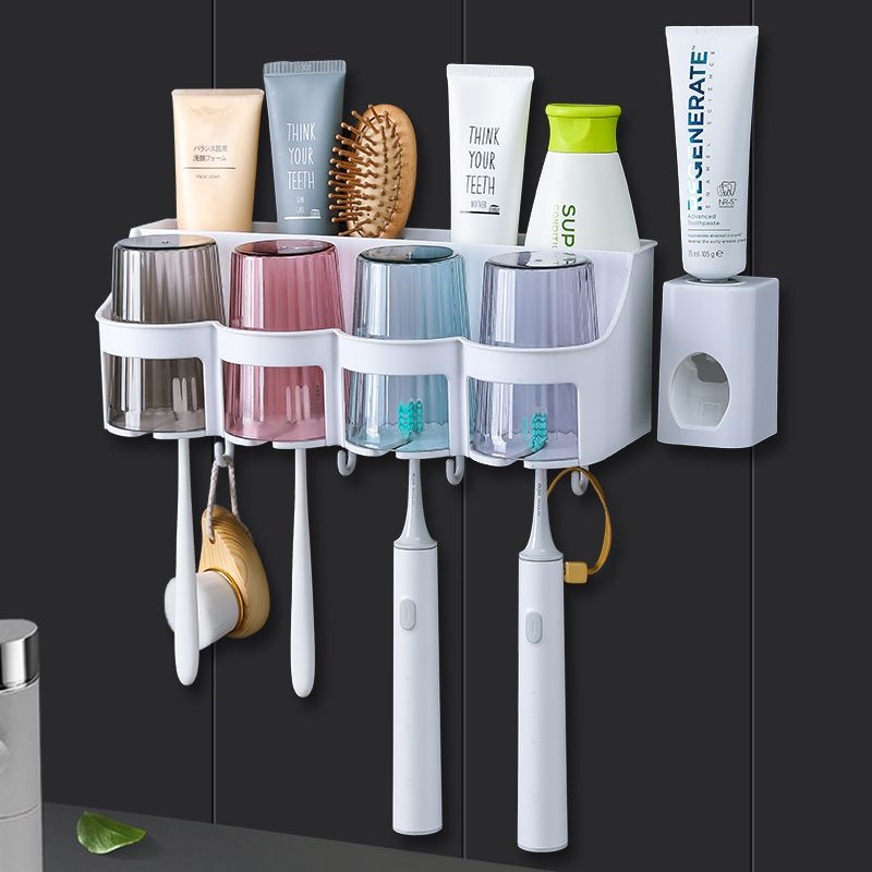 Wall-mounted toiletry set with teeth extruder for export