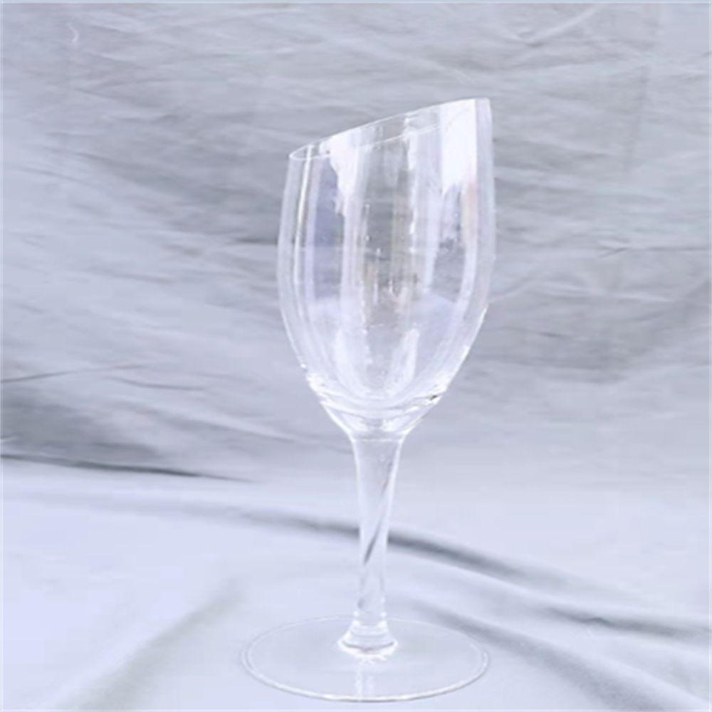 欧式水晶玻璃斜口香槟杯 水晶玻璃香槟杯 创意红酒杯 无铅高脚香槟杯