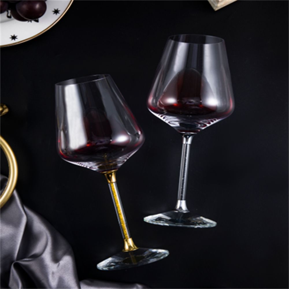 Cristal amor copa de vino de diamante copa de vino de cristal europeo copa de champán de cristal copas de vino rojo creativo copas de champán de pie alto sin plomo set 2 Item Picture