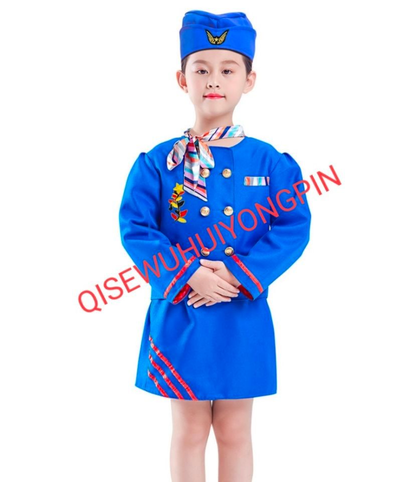 K-0024小空姐服表演服装节日服装舞会服装派对服装衣夹,PE袋包装,单色详情图4