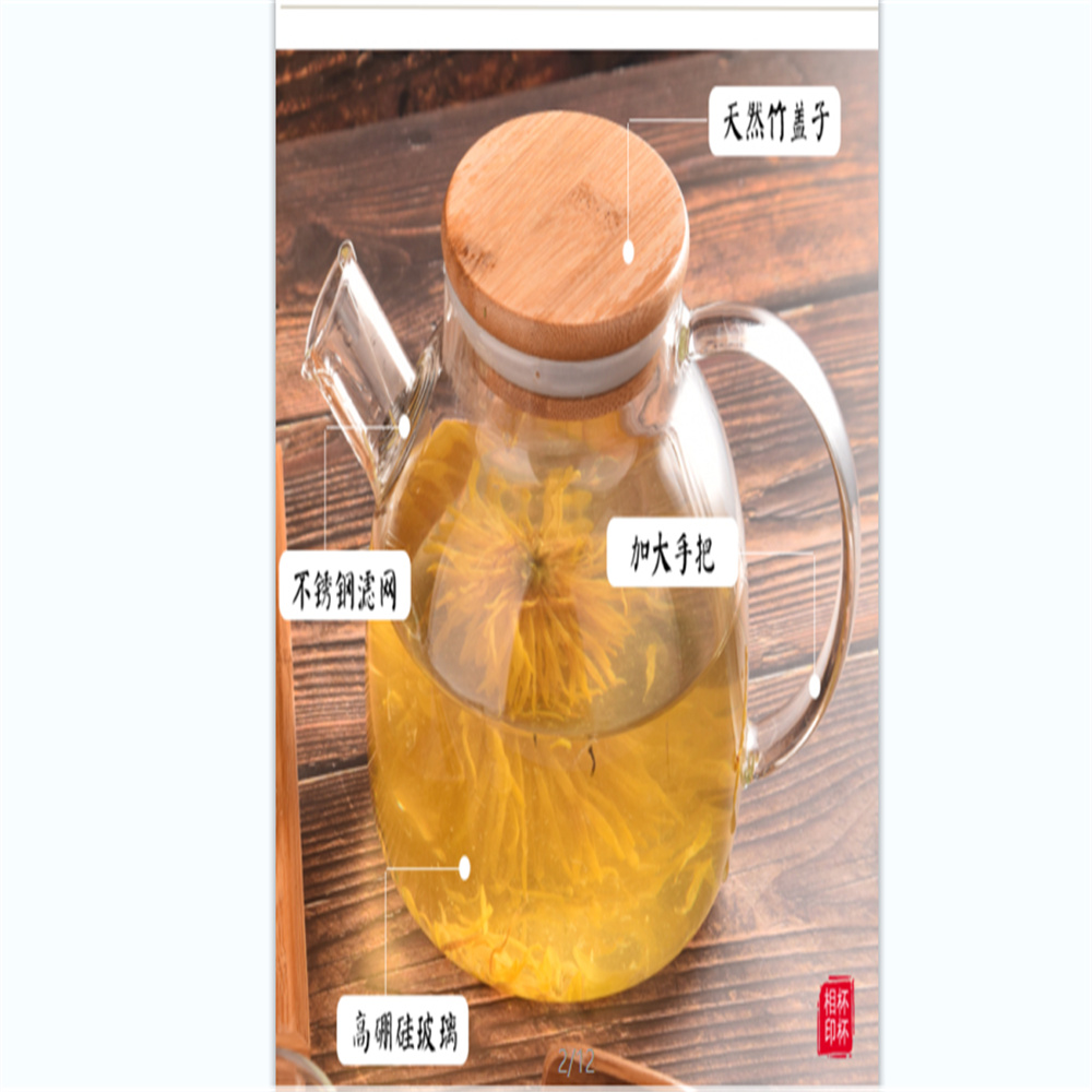 高颜值高鹏硅水晶玻璃花茶壶  造型简约的水晶玻璃壶，能泡茶、煮茶、煮咖啡 