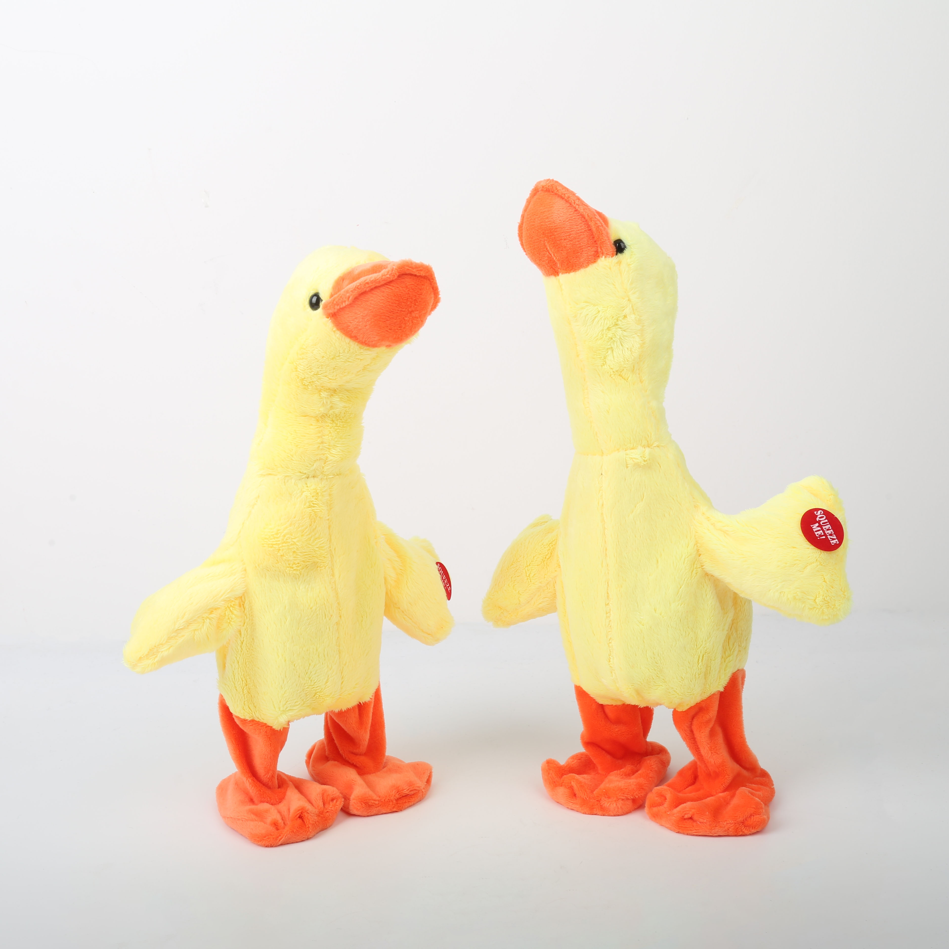 抖音同款提脖子小黄鸭复读鸭会叫学说话的鸭子玩具沙雕电动网红鸭