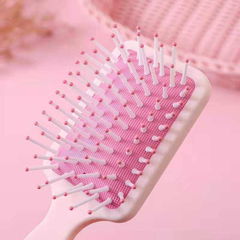 【潮品百货】樱桃花雨香囊按摩梳时尚撞色卡通梳子可爱学生少女心美发梳 