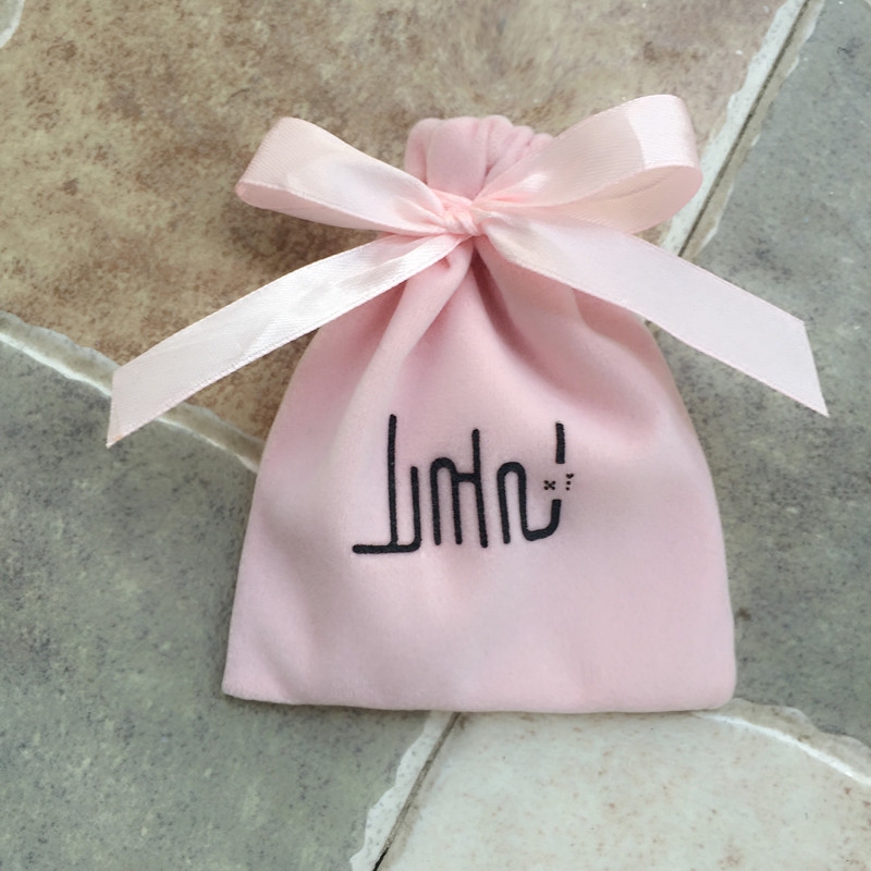 Velvet drawstring, velvet cloth bags, drawstring bags, ribbon jewelry, cloth bags, logos, starting from 500 pieces Specification image