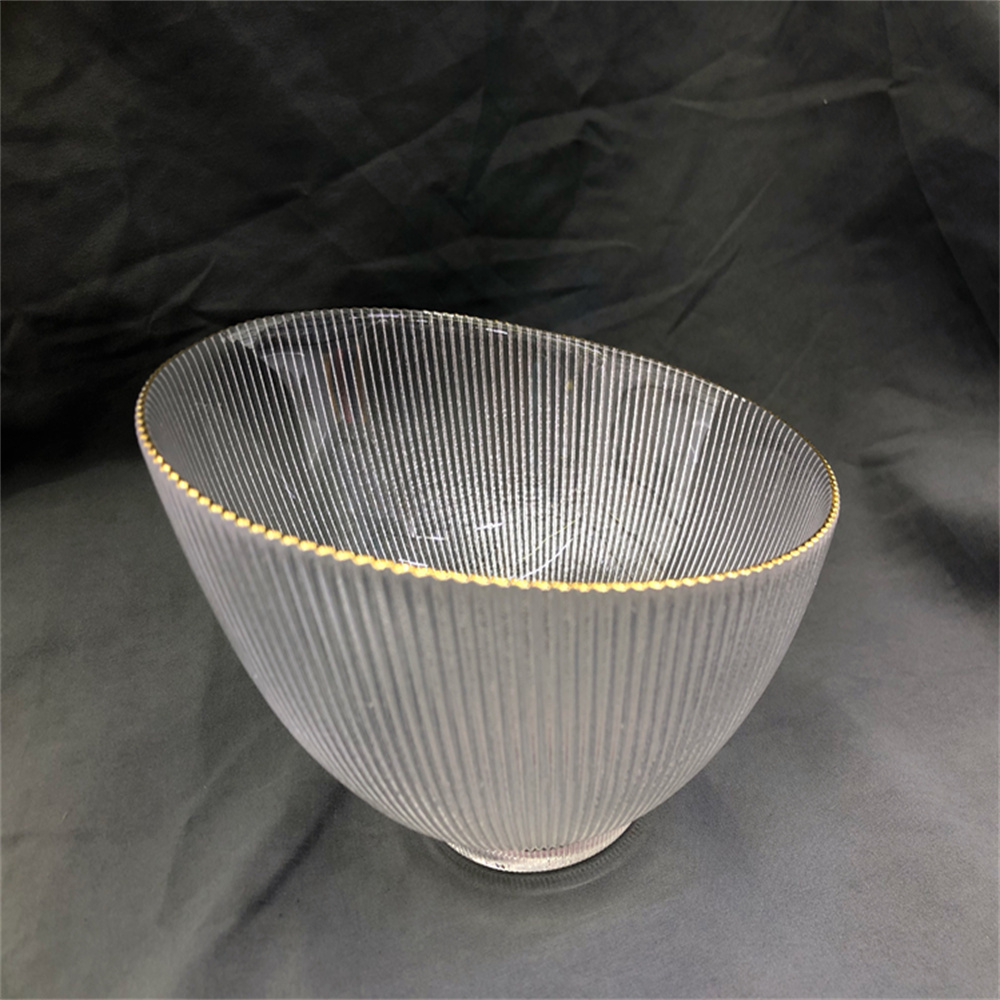 法式轻奢描金  金边斜口碗170MM  营养早餐碗  酸奶碗 