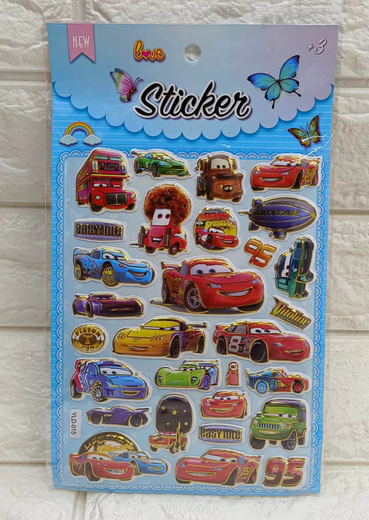 YLD gold-embossed bubble stickers details Picture