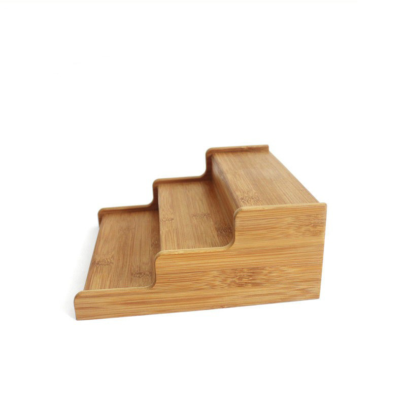Wooden three-layer seasoning storage rack for export Specification image