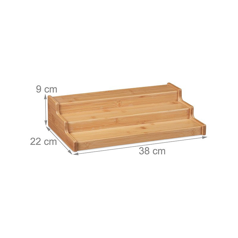 Wooden three-layer seasoning storage rack for export details Picture