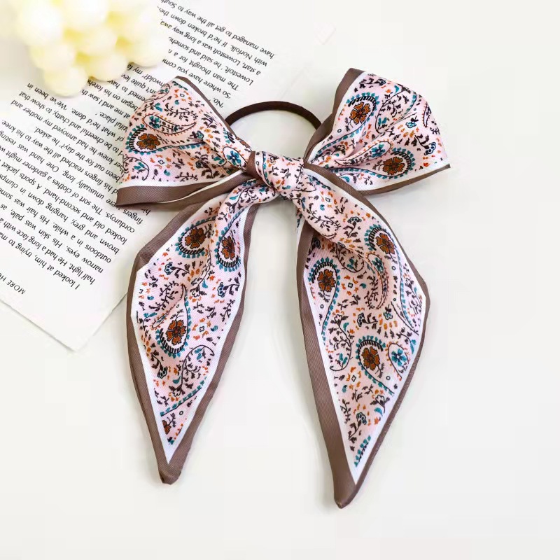 FLY1827 Korean version new products: Silk scarf, hair band, bow hair tie, French neckerchief, ribbon hair tie, and ladies' hair band
