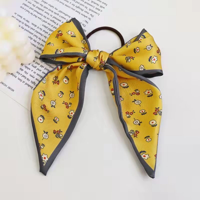 FLY1816 Korean version new products: Silk scarf, hair band, bow hair tie, French neckerchief, ribbon hair tie, and ladies' hair band Specification image