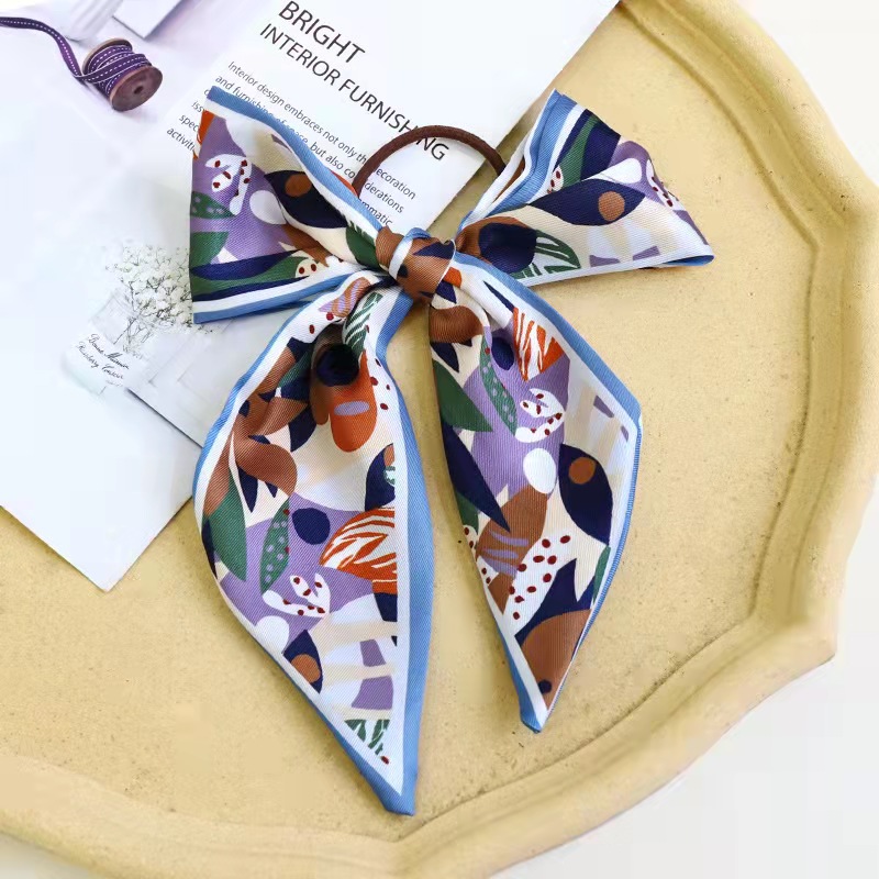 FLY1822 Korean version new products: Silk scarf, hair band, bow hair tie, French neckerchief, ribbon hair tie, and ladies' hair band