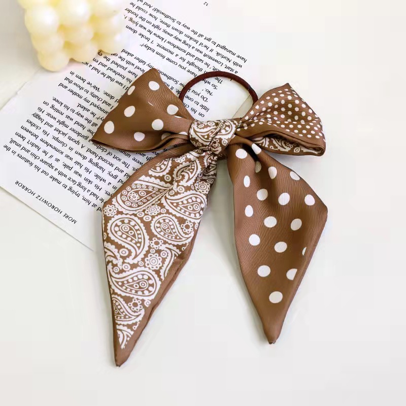 FLY1825 Korean version new products: Silk scarf, hair band, bow hair tie, French neckerchief, ribbon hair tie, and ladies' hair band