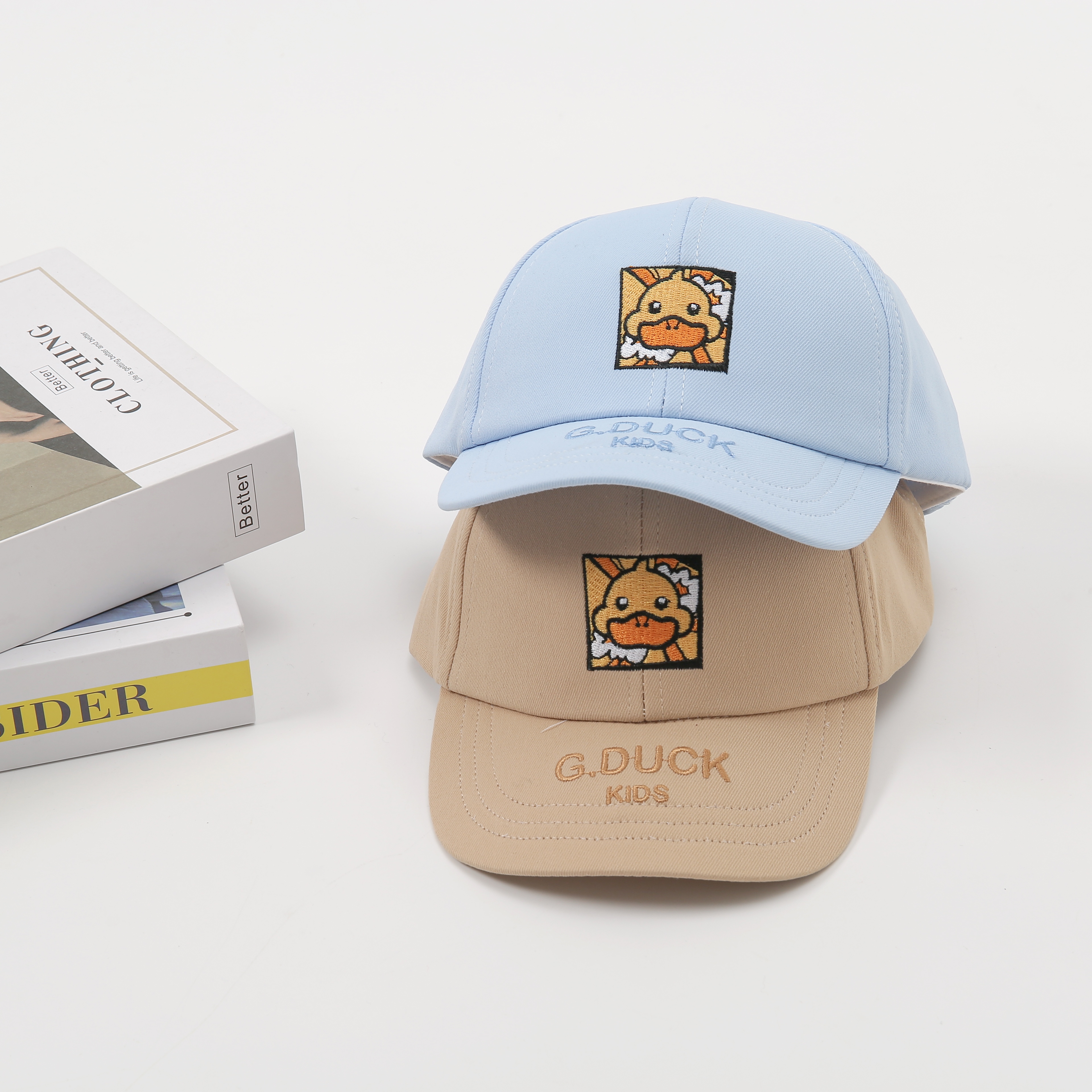G-DUCK Little Yellow Duck Children's cotton and Linen Hat Spring and Summer, breathable, sun-proof, sweat-absorbing, fashionable and versatile, a must-have cap for sports and travel, children's cap