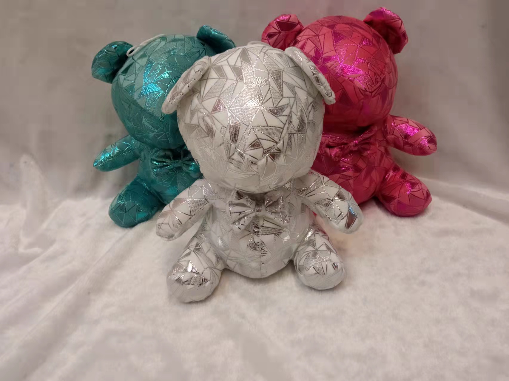 Cute candy rabbit dolls, candy bear dolls, stuffed dolls, keychains, bags, pendants, children's toys, girls' gifts, 23CM details Picture