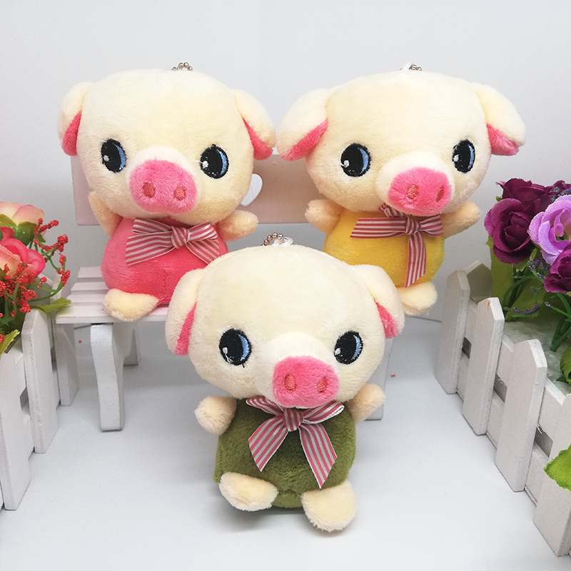 森宝猴01公仔领结猪钥匙扣玩偶书包挂饰小礼品公仔抓机小娃娃饰品配件毛绒