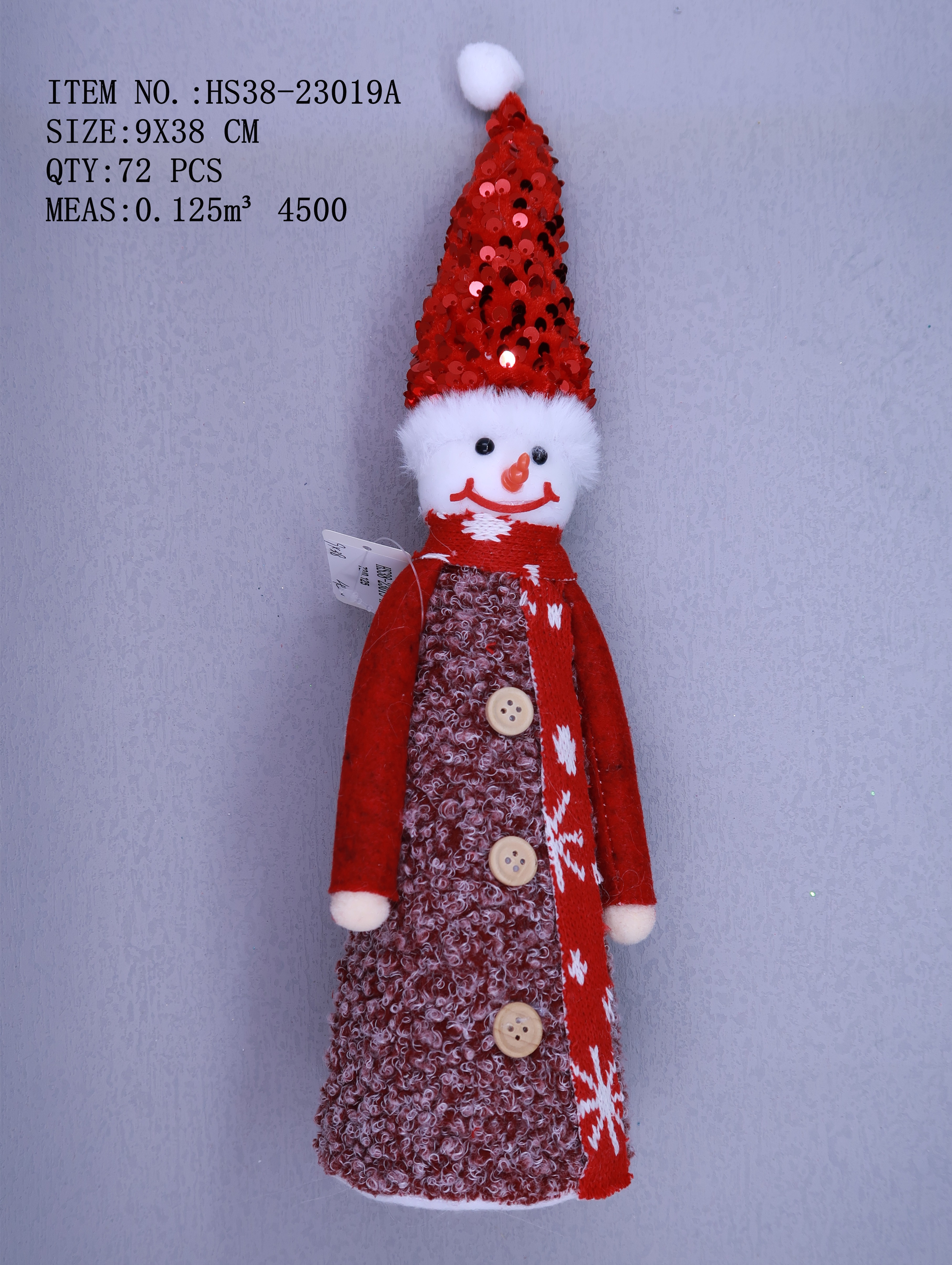 6X25CM Christmas fabric elderly person decorative item handicraft details Picture