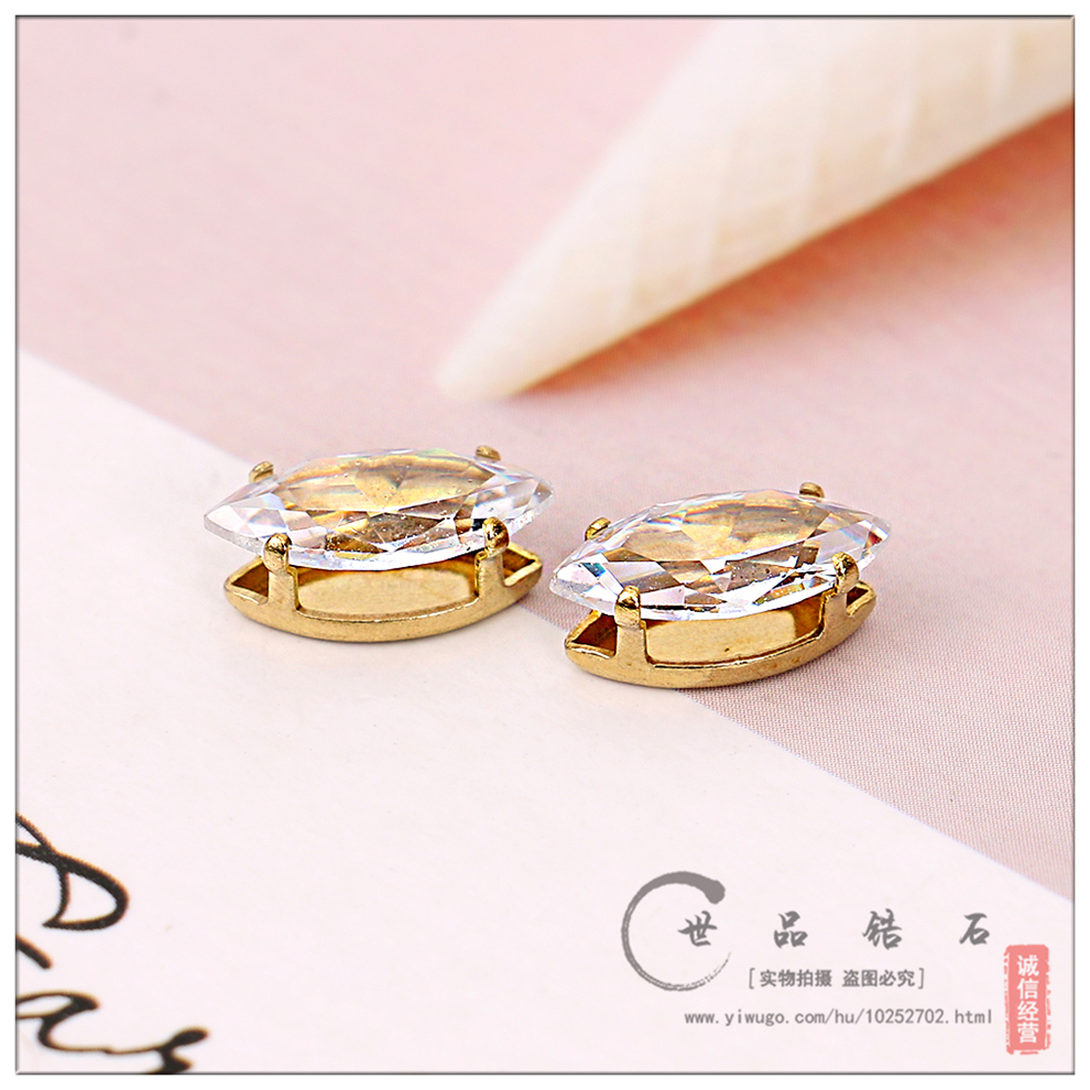 Horse eye zircon claw copper accessories, jewelry accessories, nail art DIY shoes and clothing accessories, pendants, hanging pieces, zircon accessories
