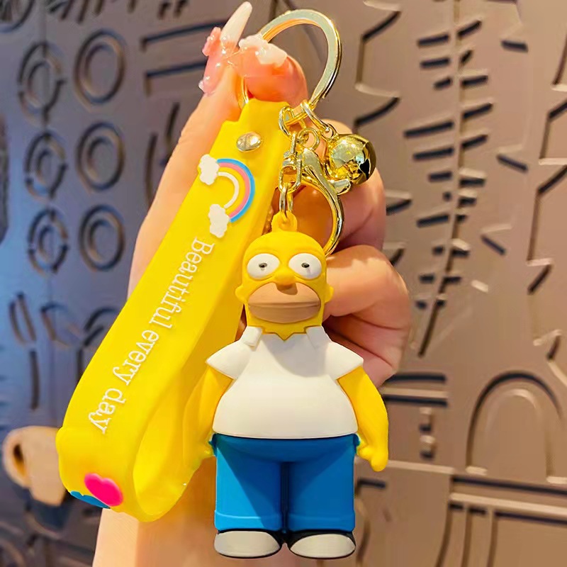 创意个性动漫The Simpsons公仔辛普森钥匙扣卡通包包挂饰汽车配饰 详情图3