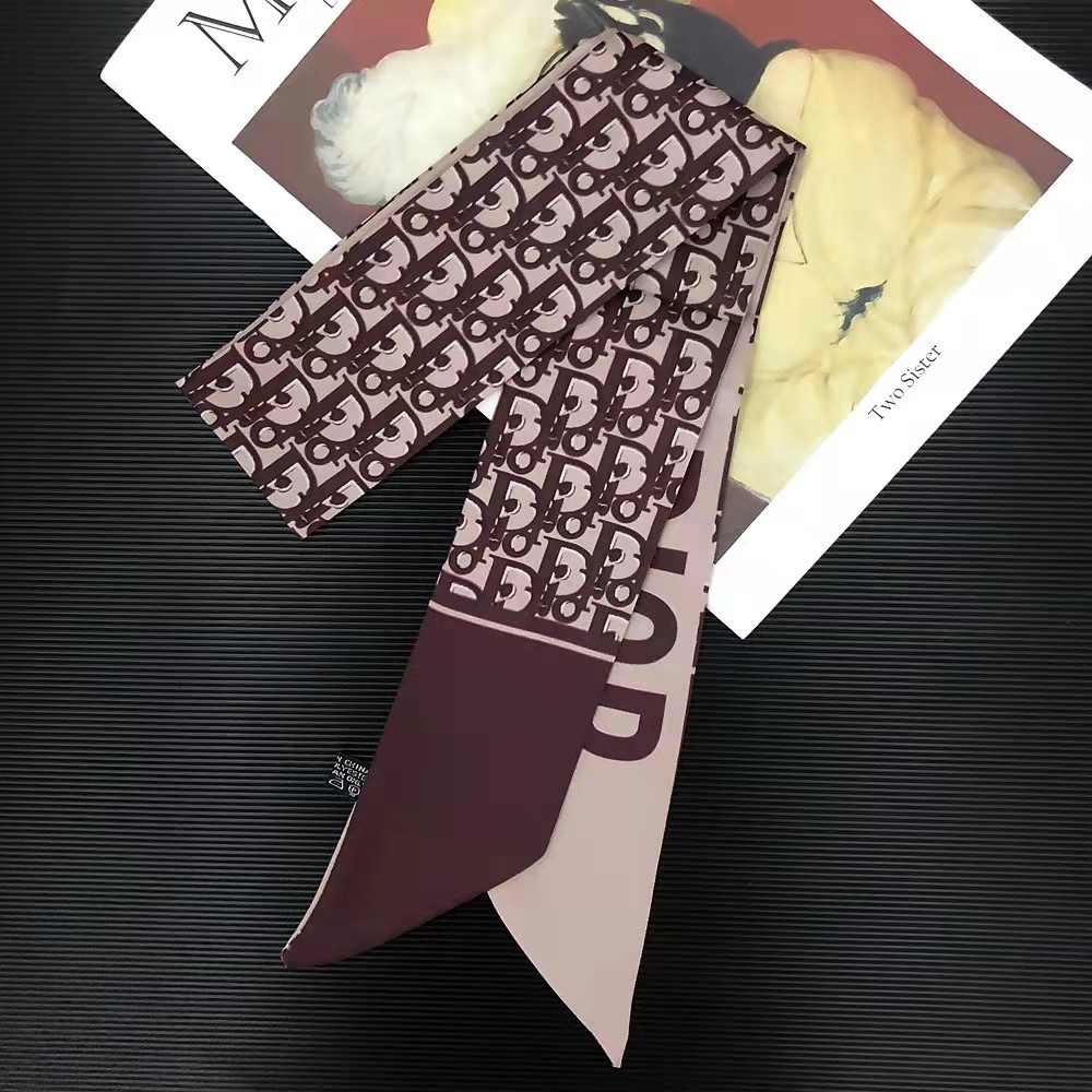 FLY1843 Tarot new versatile thousand-bird check small silk scarf ribbon women's tie bag handle ribbon hair band in stock scarf wholesale