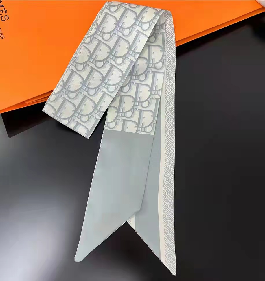 FLY238塔罗新款百搭千鸟格小丝巾飘带女绑包包手柄丝带发带现货围巾批发 