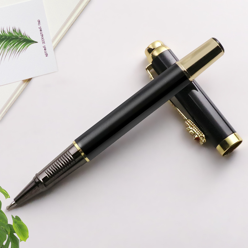 Wholesale of classic metal faucet signature pens, ballpoint pens, engraved custom logos, business metal bead pens Specification image