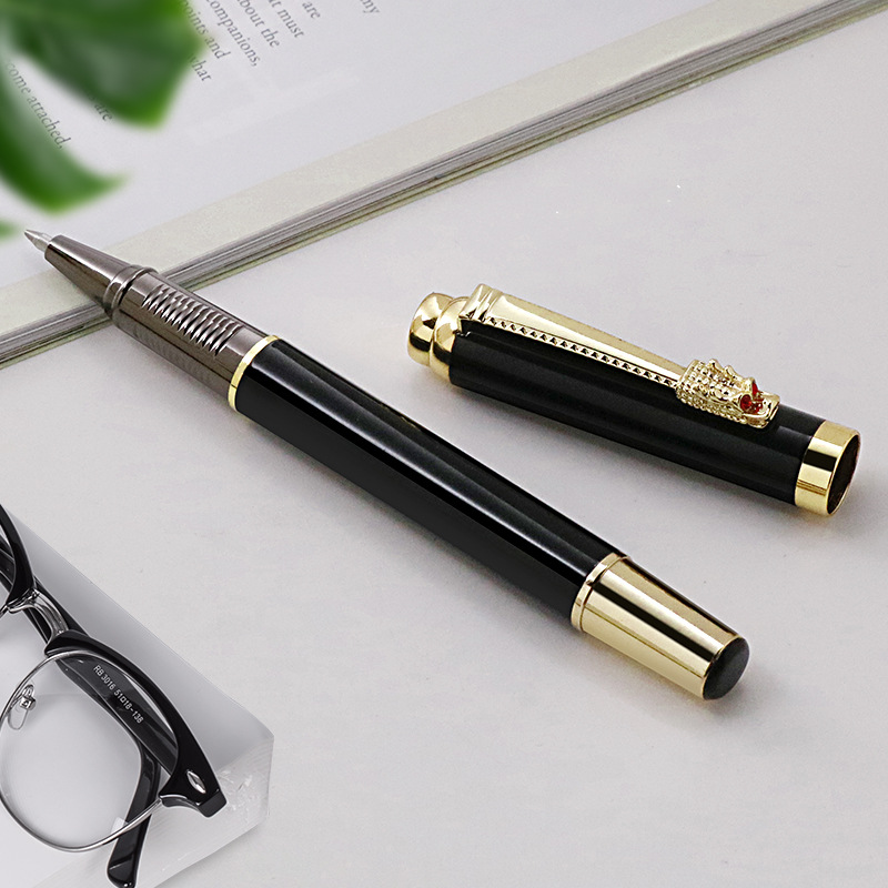 Wholesale of classic metal faucet signature pens, ballpoint pens, engraved custom logos, business metal bead pens
