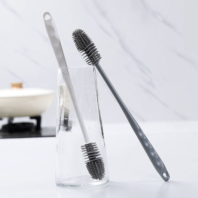 Long-handled silicone household cleaning brush with no blind spots for export details Picture