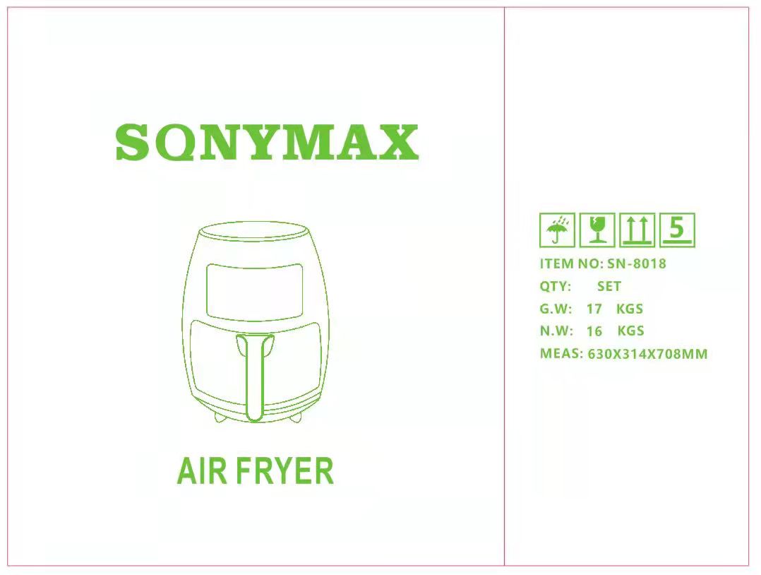 6L touch screen smart smokeless electric oil-free energy-saving oven air fryer Application Scenario