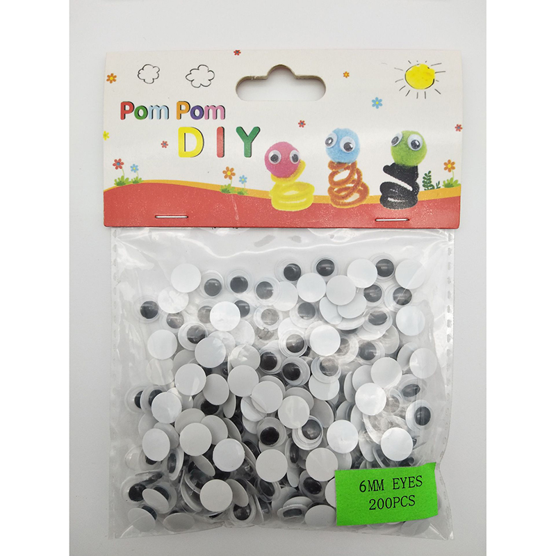 6MM仿真玩偶活动眼睛带卡头 玩具配件仿真玩偶动物眼睛