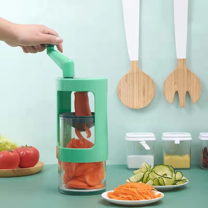 新款多功能切菜器家用手摇切菜器手动旋转式黄瓜土豆切丝切片器详情图1