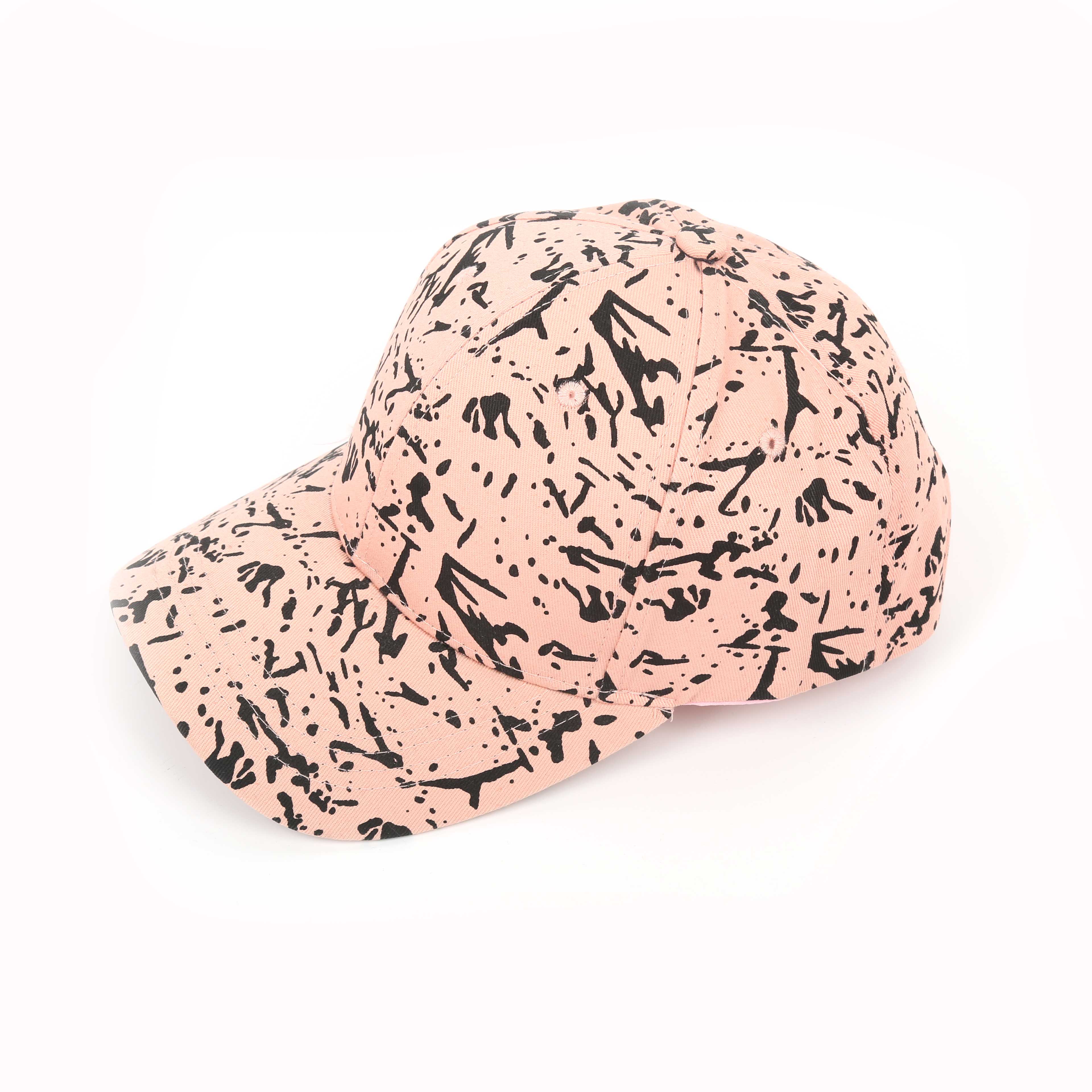 Summer women's printed baseball cap, pure cotton fashionable sunshade hip-hop cap