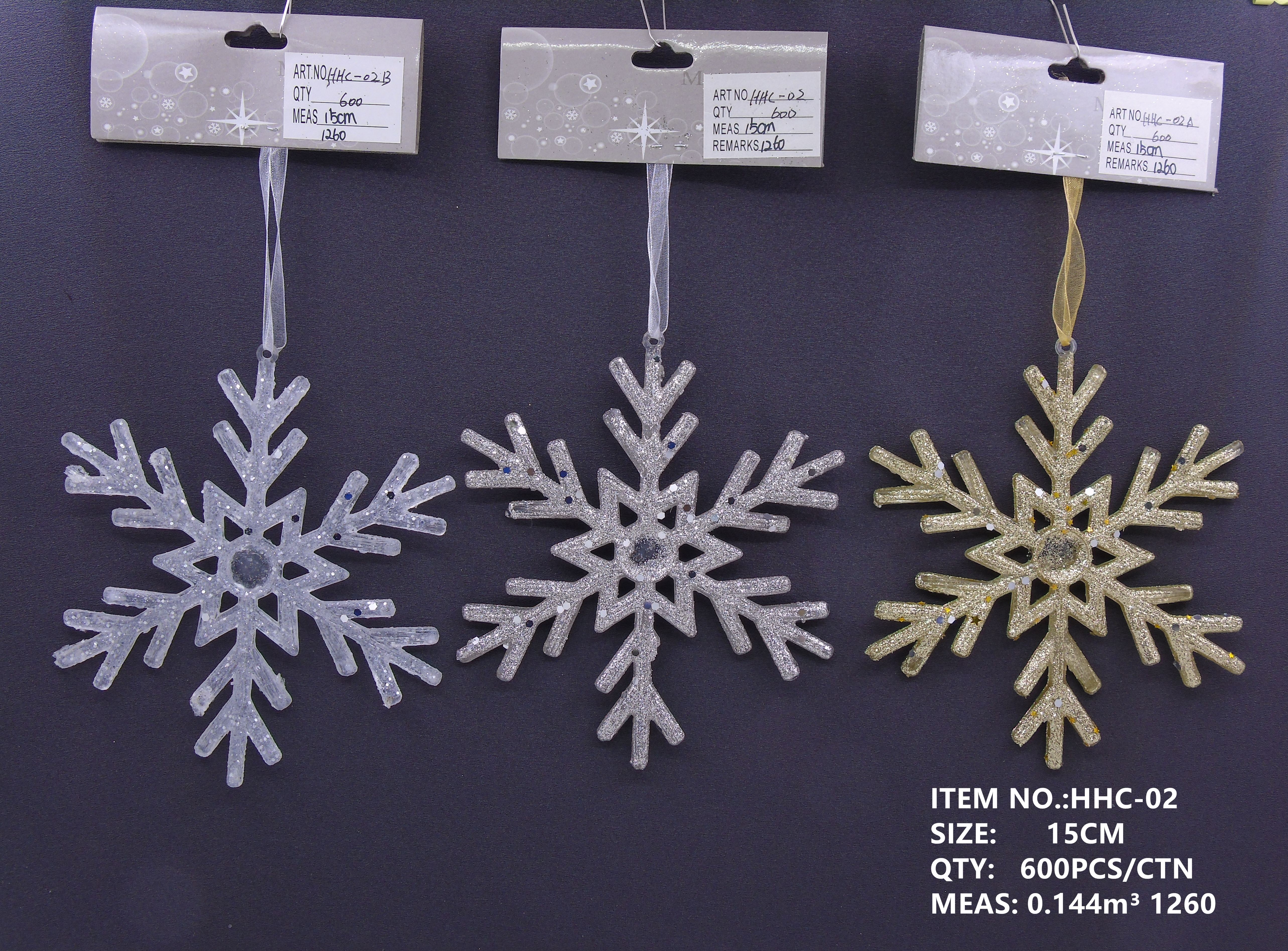15CM Christmas acrylic powder-coated snowflakes