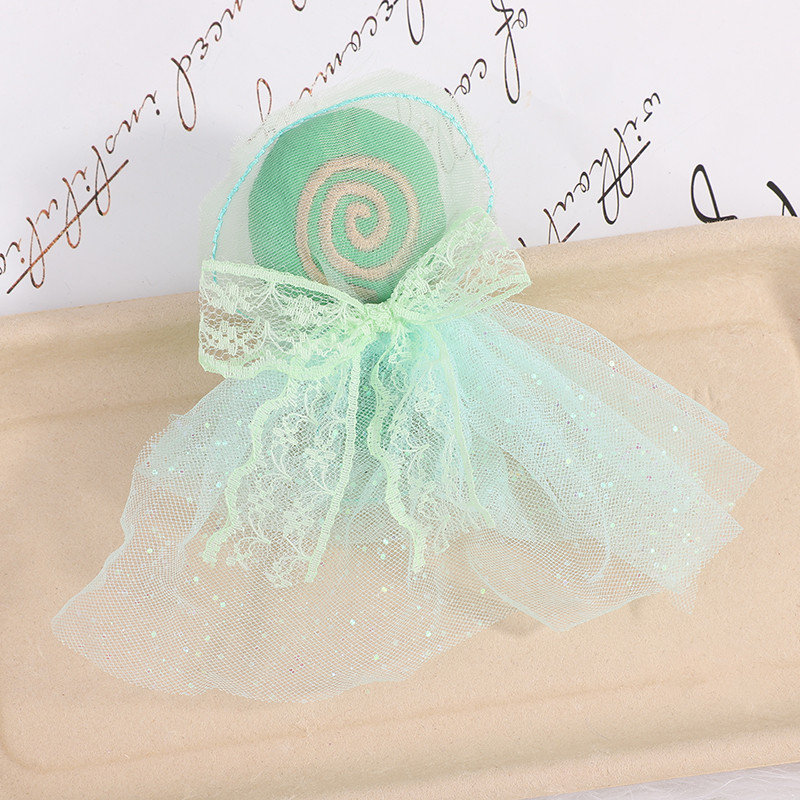 diy发夹饰品材料布艺小天鹅服装辅料手机壳配件 儿童卡通网纱球球