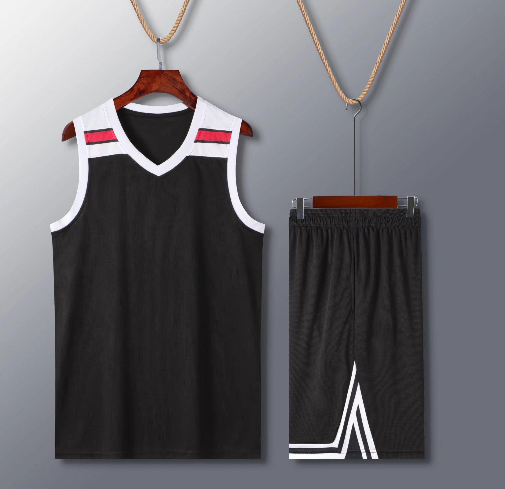 9002篮球服套装男女印号队服学生比赛训练篮球衣儿童印字运动背心详情图5
