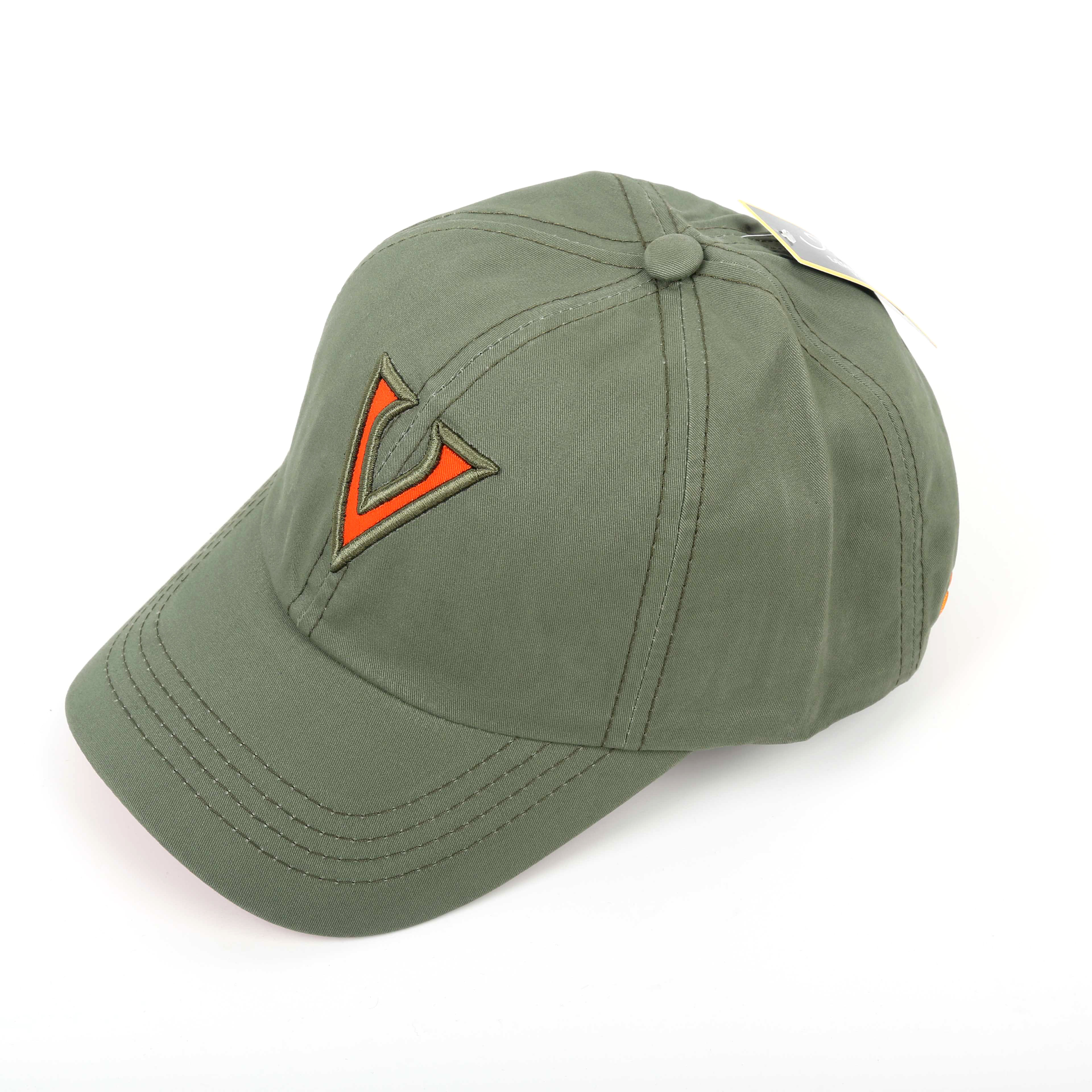 V-shaped embroidered baseball cap, washed cotton, fashionable hip-hop cap
