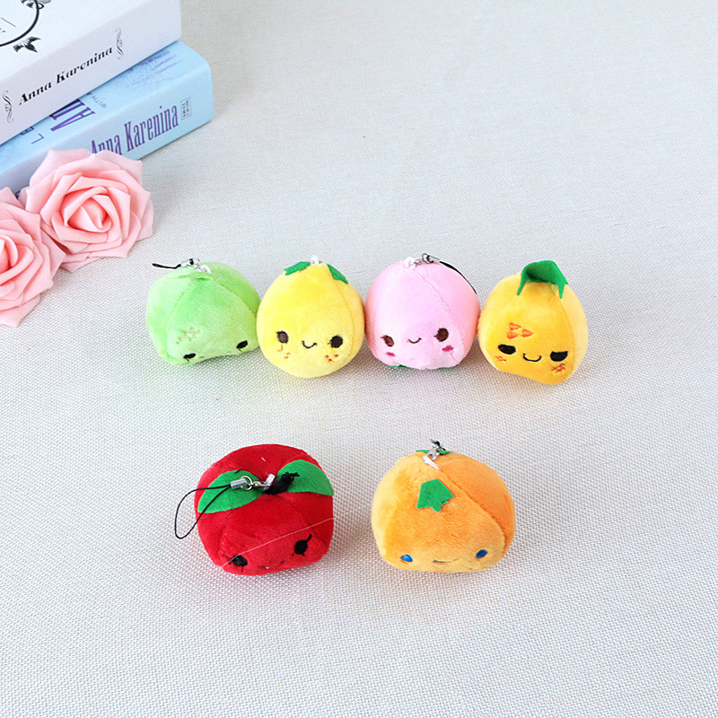 Senbao Monkey 01 Fruit Series Keychain Dolls, schoolbag pendants, small gifts, dolls, claw machines, small dolls, accessories, plush