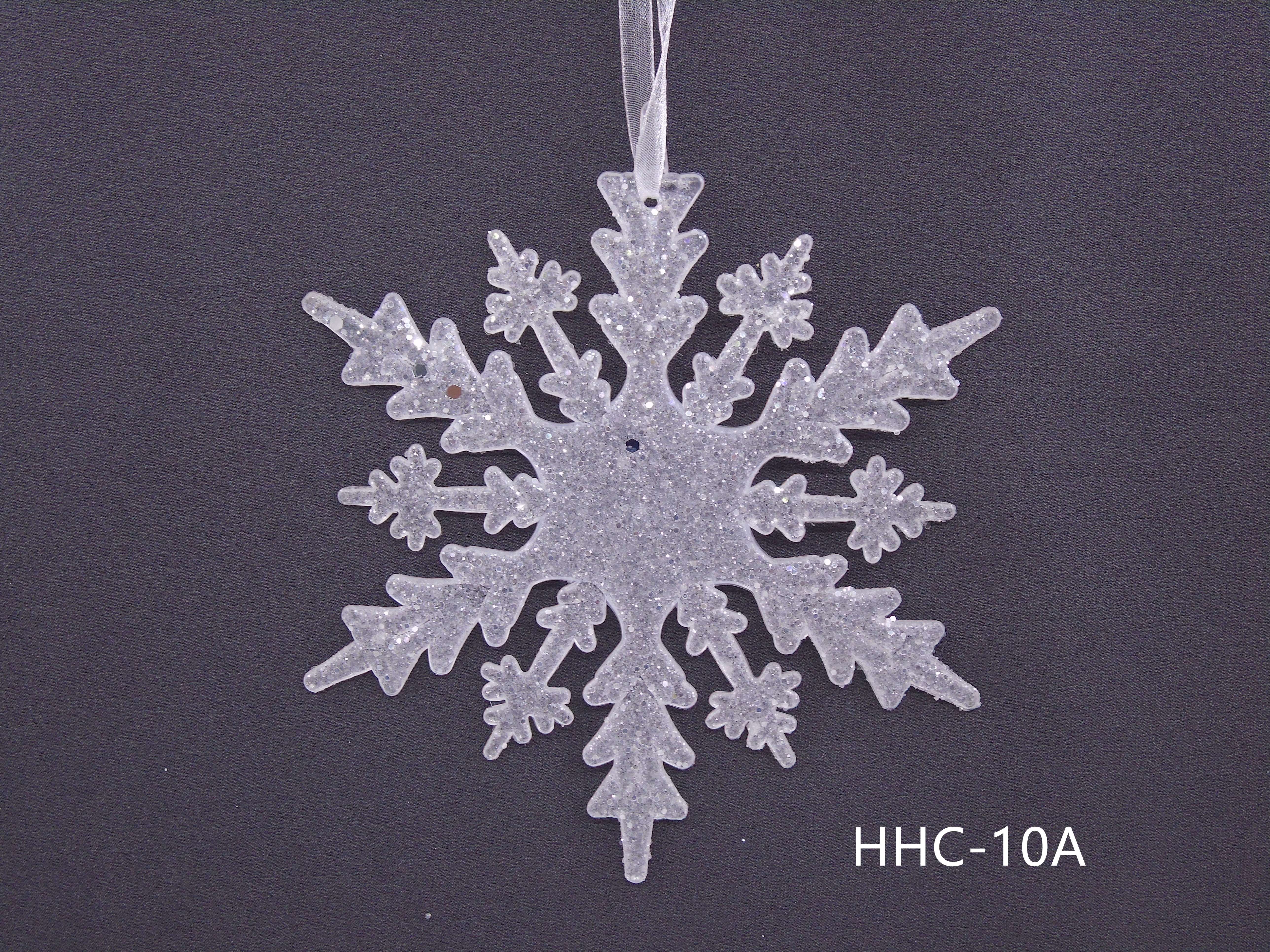 15CM Christmas powder-sprinkled acrylic snowflake pendant decoration details Picture